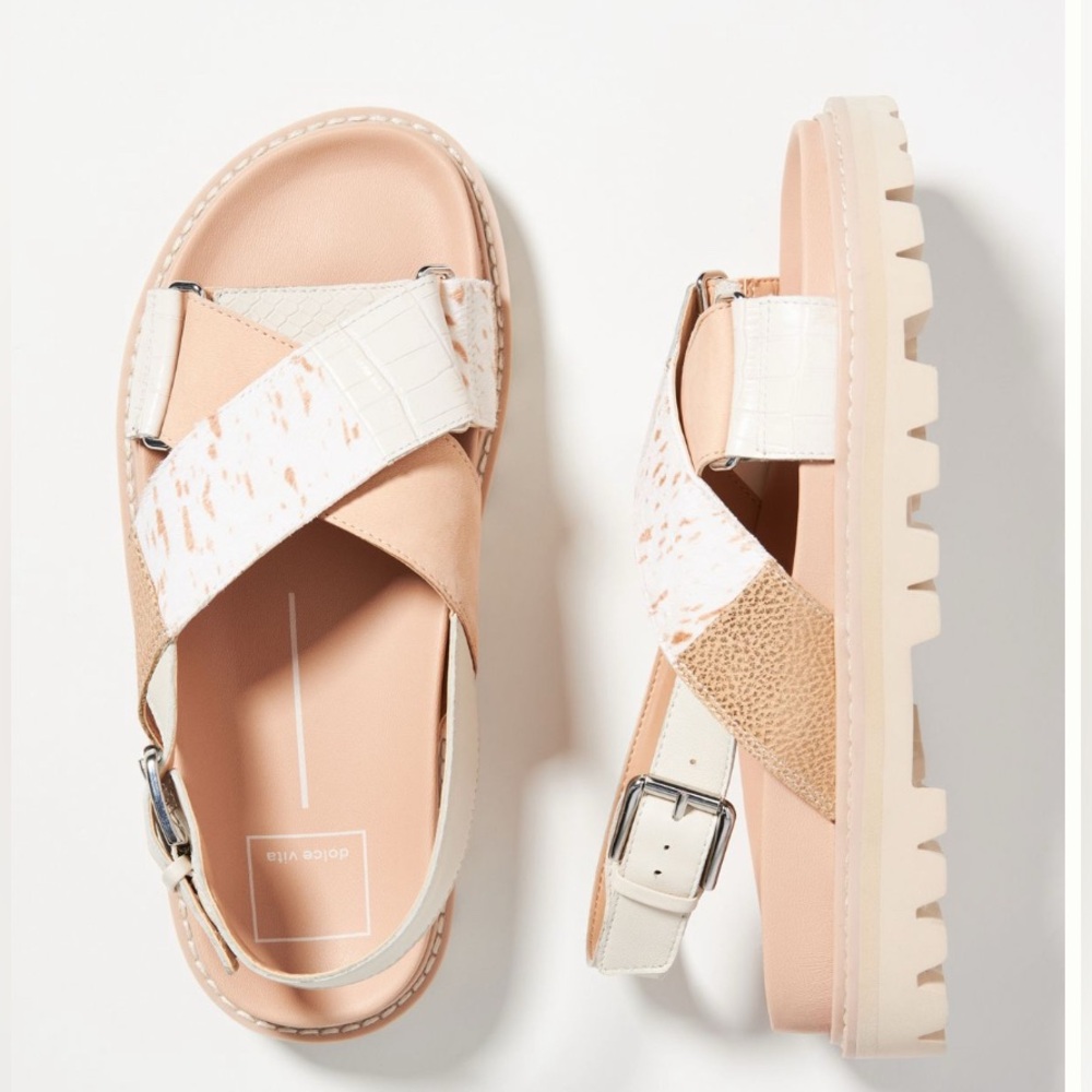 Dolce Vita Patchwork Platform Sandals - image 1